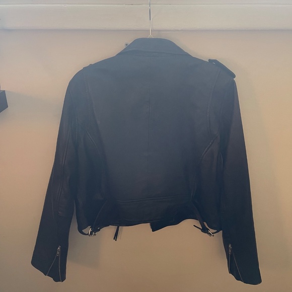 Sezane Zig Black Leather Jacket - 46 - Picture 5 of 8